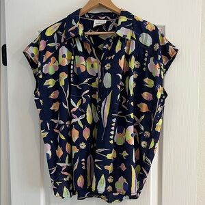 Anthropologie Multicolor Floral Button Down Shirt